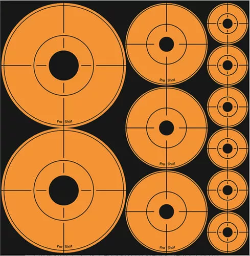 SPLATTER SHOT TARGET ASSORTED DOTS ORANGE P/S 10 SHEETS