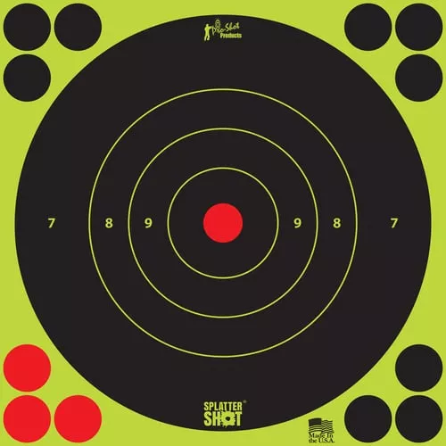 SPLATTER SHOT TARGET BULLSEYE 8" GREEN PEEL/STICK 6EA