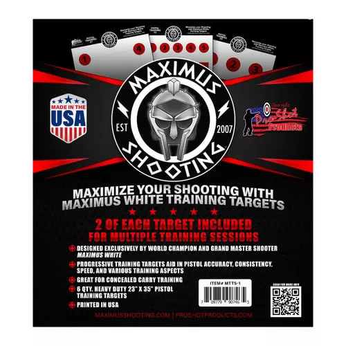 SPLATTER SHOT TARGET MAXIMUM WHITE PISTOL TRAINING 1-SET
