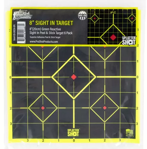 SPLATTER SHOT TARGET SIGHT-IN 8" GREEN PEEL/STICK 6EA