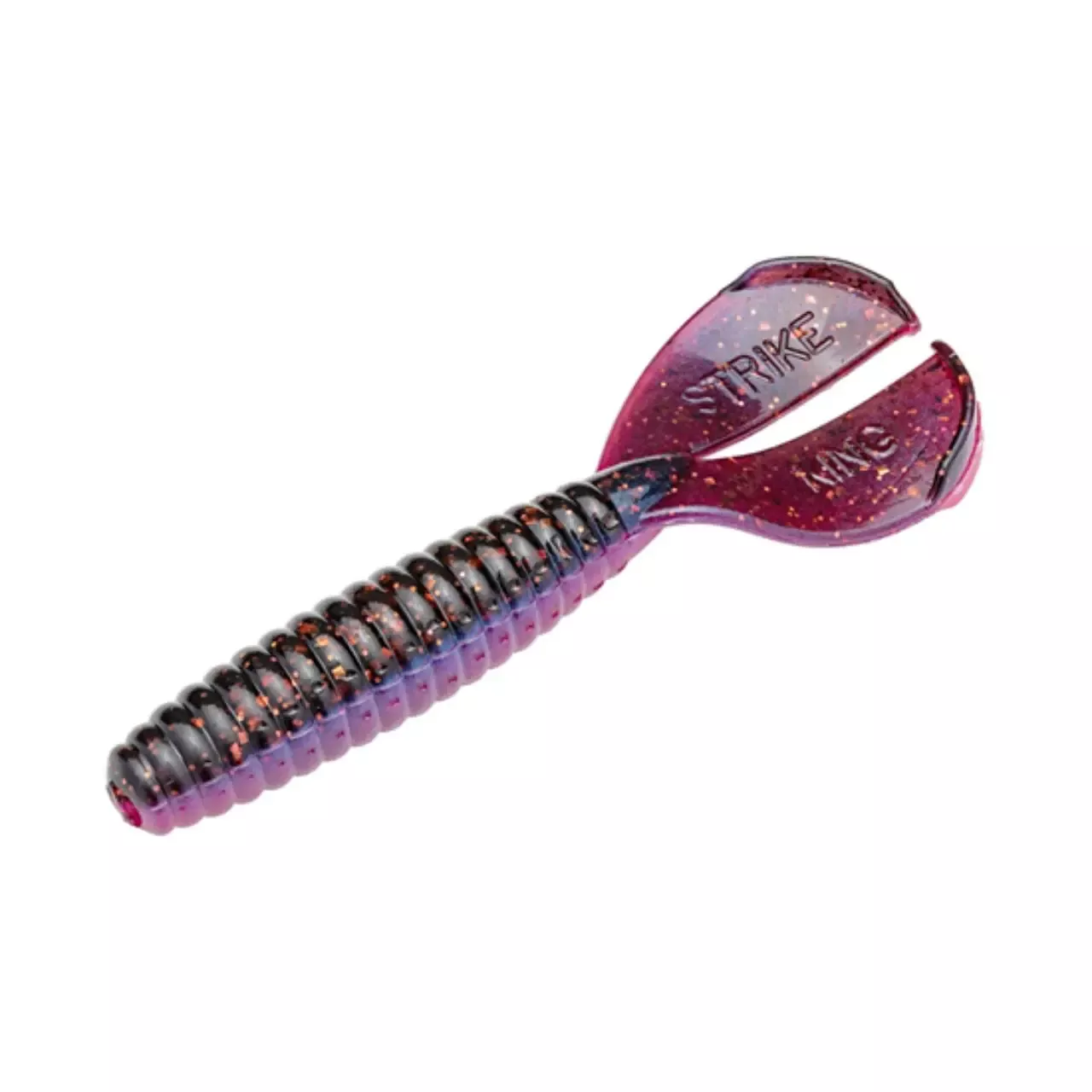 Strike King Rage Twin Tail Menace Grub 3.5”-Tequila Sunrise with Orange Flake