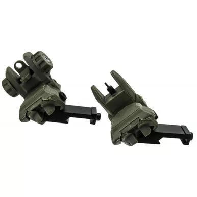 Tacfire AR-15 45-Degree Pop-Up Sights OD Green Polymer