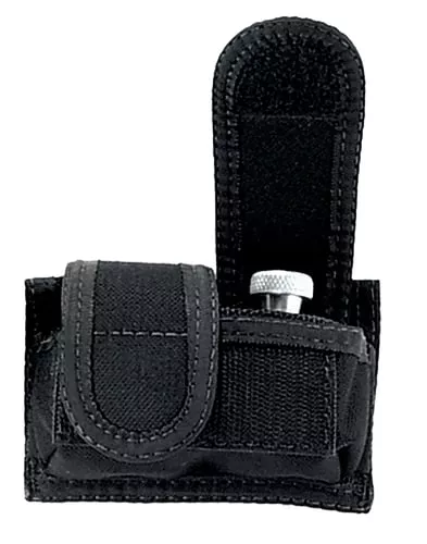 Uncle Mikes 88281 Universal SpeedLoader Mag Pouch Double Black Kodra Nylon Hook & Loop 38 Cal 45 Cal Belts 2.25" Wide