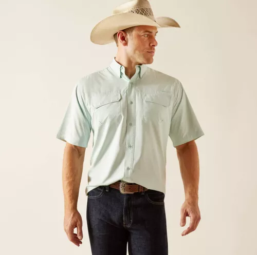 VentTEK Outbound Short Sleeve Shirt in Bleached Aqua by Ariat