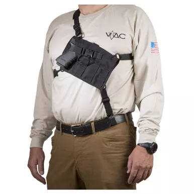 VIKING TACTICS VTAC Big Rig Automatic Black Chest Holster (VTAC-BigRig-Auto-BK)