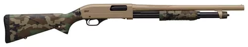 WIN SXP DEFENDER 20GA 18" FDE/WDLND