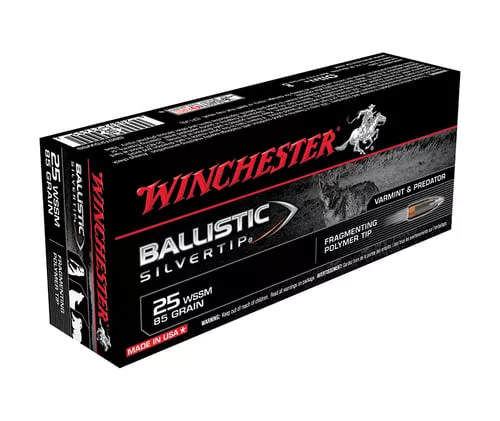 Winchester Ammo SBST25WSS Ballistic Silvertip25WSSM 85gr Fragmenting Polymer Tip 20 Per Box/10 Case
