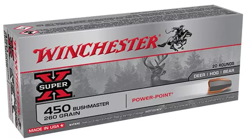 Winchester Ammo X4501 Power-Point450Bushmaster 260gr 20 Per Box/10 Case