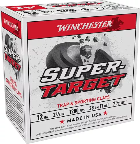 WINCHESTER SUPER TARGET 12GA 2-3/4" 1OZ #7.5 25RD BX 250RD CASE