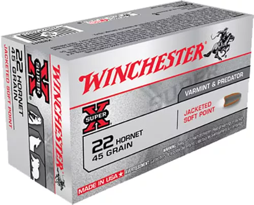 WINCHESTER SUPER X 22HRNT 45GR JSP 50RD BX 500RD CASE