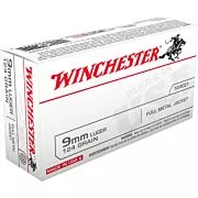 WINCHESTER SUPER X 9MM 124G FMJ 50RD BX 500RD CS