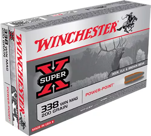 WINCHESTER SUPER X POWER POINT 338 WIN MAG 200GR PP 20RD BX 200RD CASE
