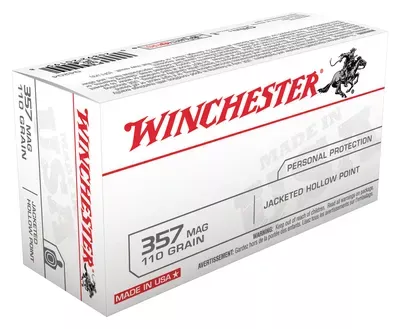Winchester USA Brand .357 Magnum 110 Gr JHP