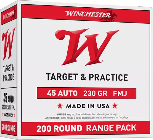 WINCHESTER USA VALUE PACK 45ACP 23GR 200RD BOX