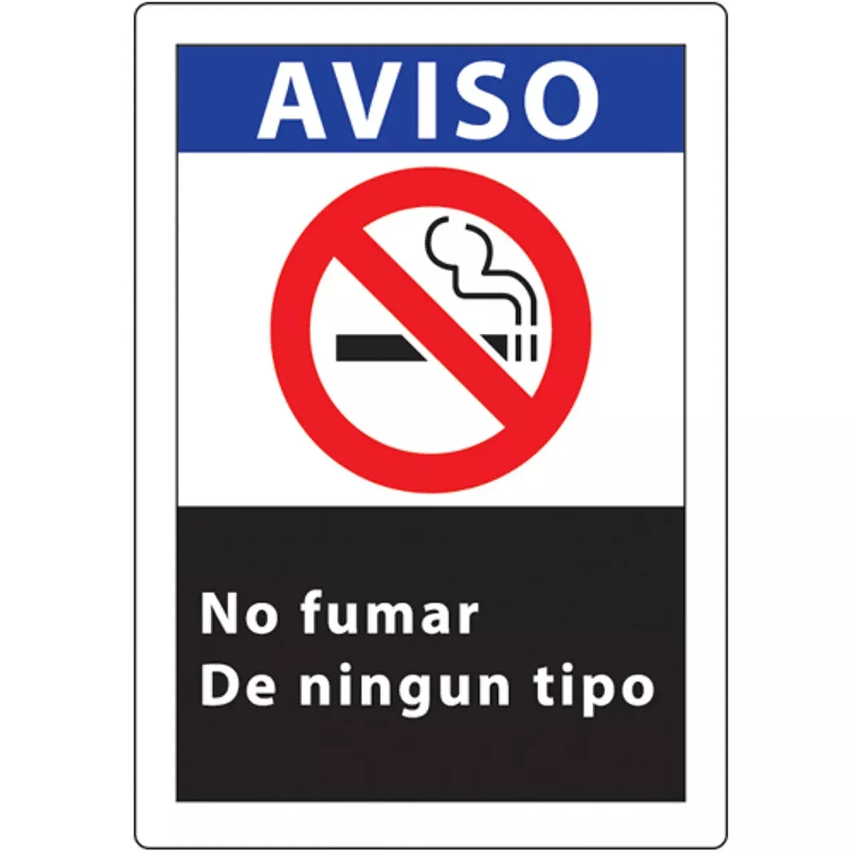 ZING Aviso No Fumar, No Smoking 10Hx7W, SA