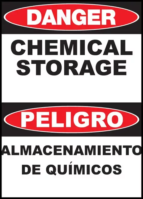 ZING Bilingual,DANGER,Chemical,14x10 PL