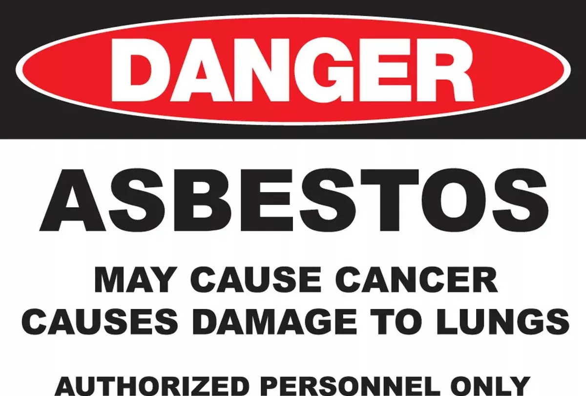 ZING DANGER, 10x14", Asbestos, Adhesive