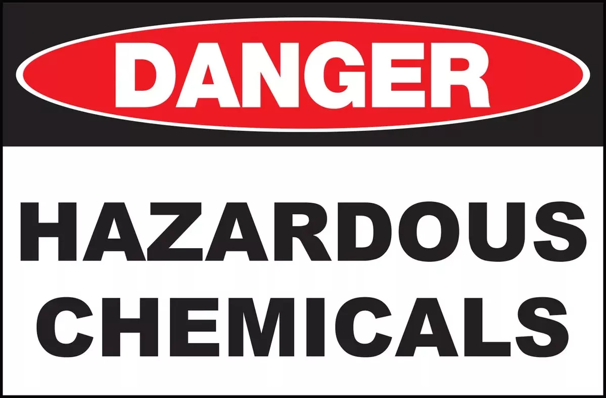ZING DANGER, Hazardous Chemicals 10x14 Plast