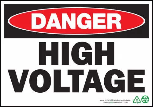 ZING Danger High Voltage, 10x14, Plastic