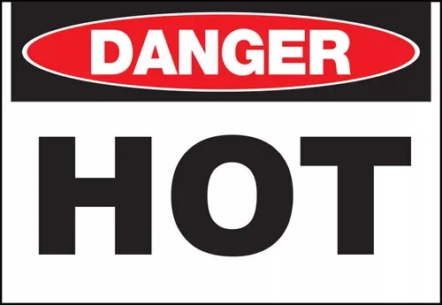 ZING DANGER, HOT 7x10 in. Adhesive