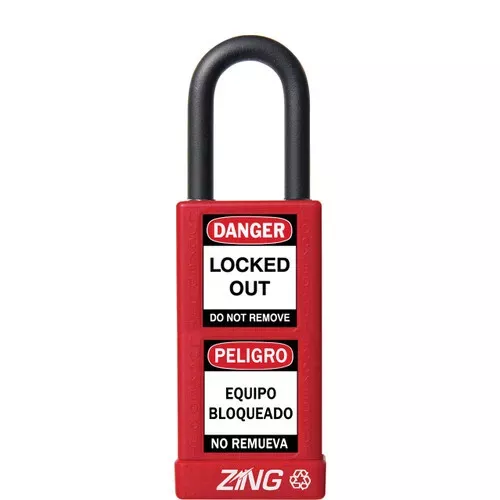 ZING Padlock, Long Body, Keyed Alike, Orange