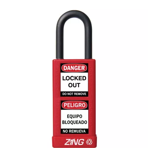ZING Padlock Long Body Keyed Different, Orng