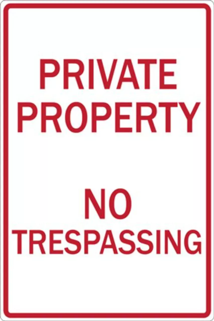 ZING Parking Private Property No 12x18