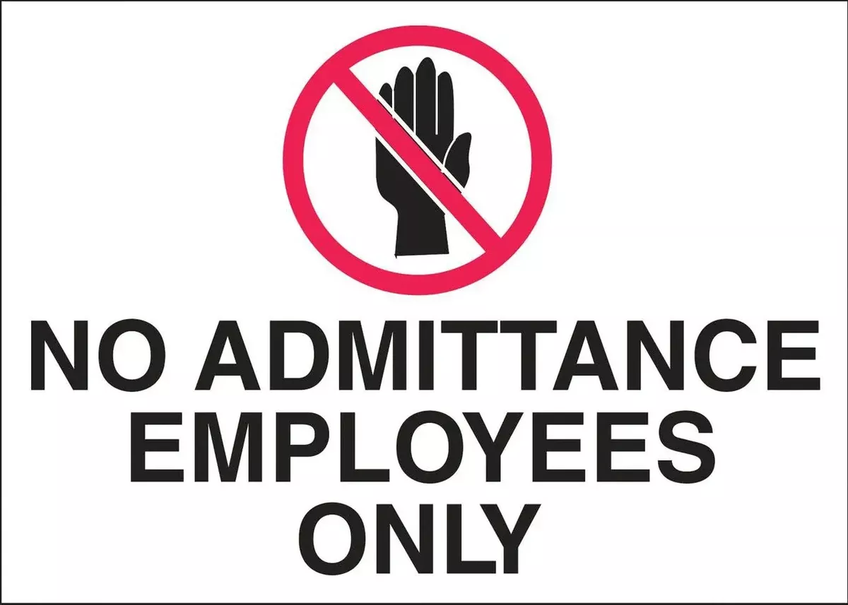 ZING Security Employees Only, 10x14 AL