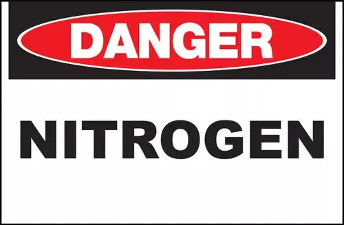 ZING Sign,DANGER Nitrogen,7x10 ADH