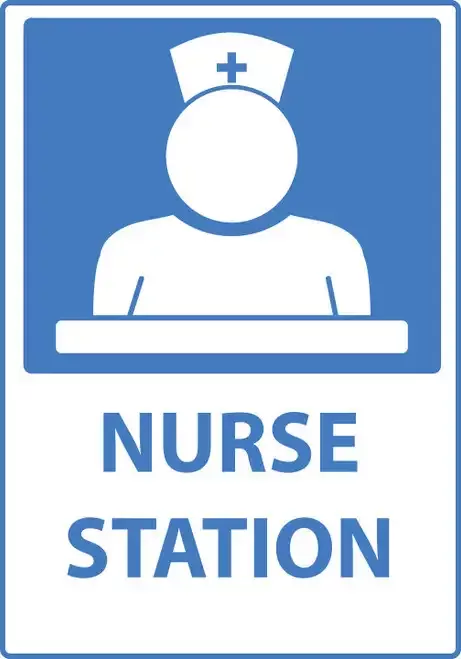 ZING Sign,Nurse Station,10x7 Aluminum