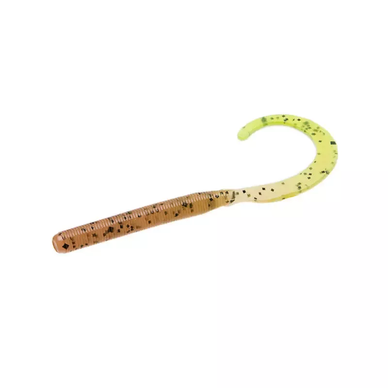 Zoom Curly Tail Worm - Pumpkin Chartreuse